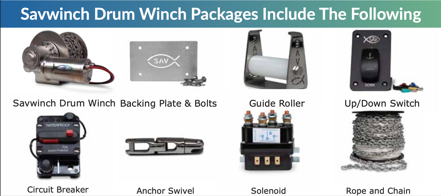 1500 CS Class Series Drum Anchor Winch Package